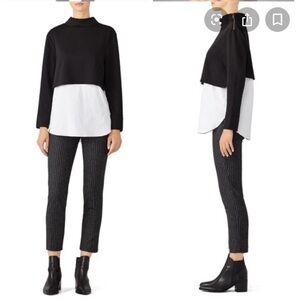 NWT Colorblock Mock Neck Shirt | Drew Titus | Layered Business Casual Top M